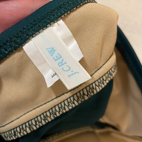 J Crew Tube Tankini Dark Green Swimsuit Size M - Picture 4 of 5